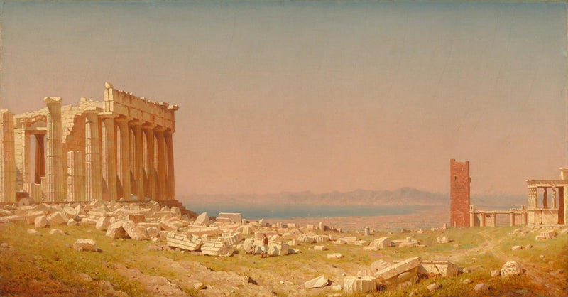 Ruinene av Parthenon - Sanford Robinson Gifford