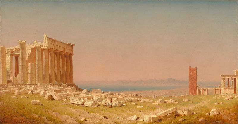Ruinene av Parthenon - Sanford Robinson Gifford