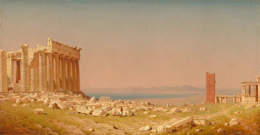 Ruinene av Parthenon - Sanford Robinson Gifford