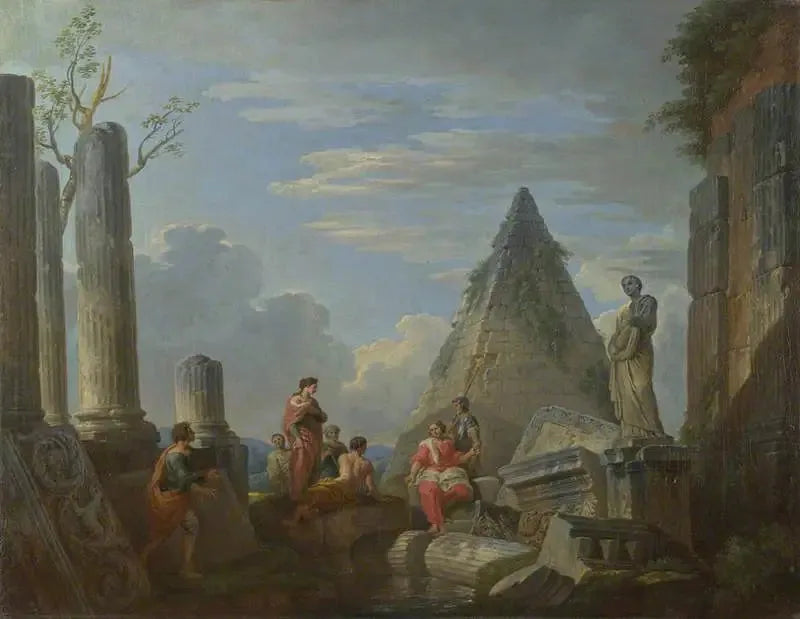 Ruinøse romerske ruiner med figurer - Giovanni Paolo Panini

Source:
Ruines romaines avec figures - Giovanni Paolo Panini