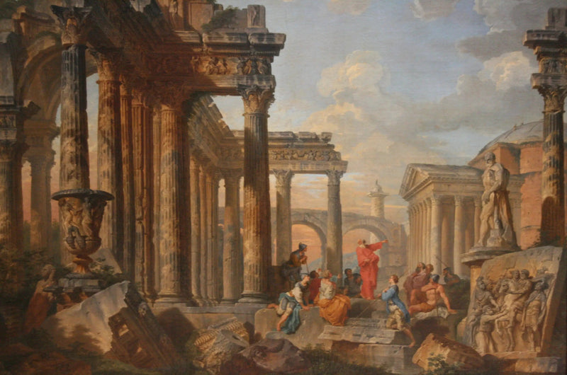 Romerske ruiner med en predikant - Giovanni Paolo Panini

Source:
Ruines romaines avec un prédicateur - Giovanni Paolo Panini