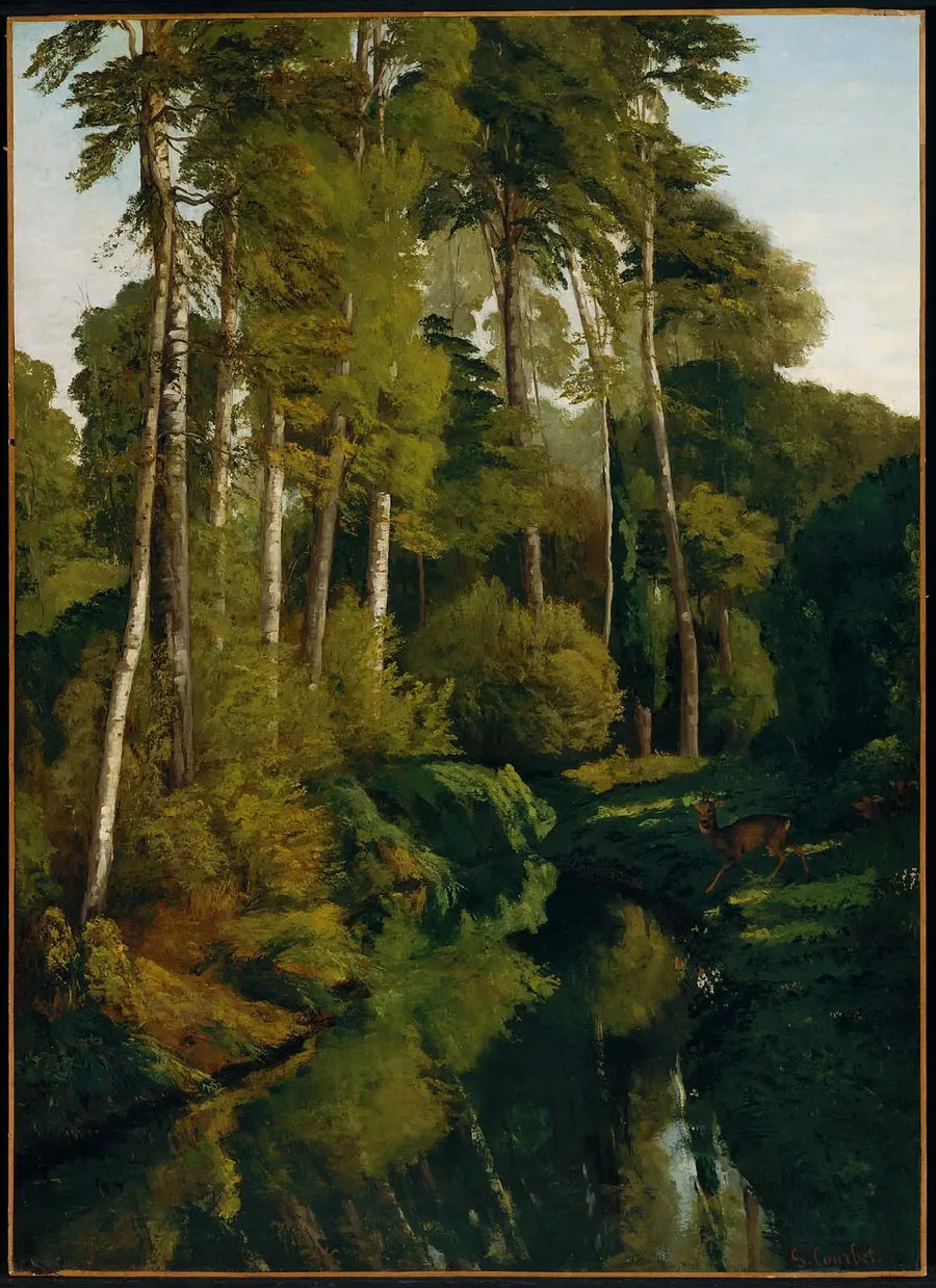 Bekke i skogen - Gustave Courbet