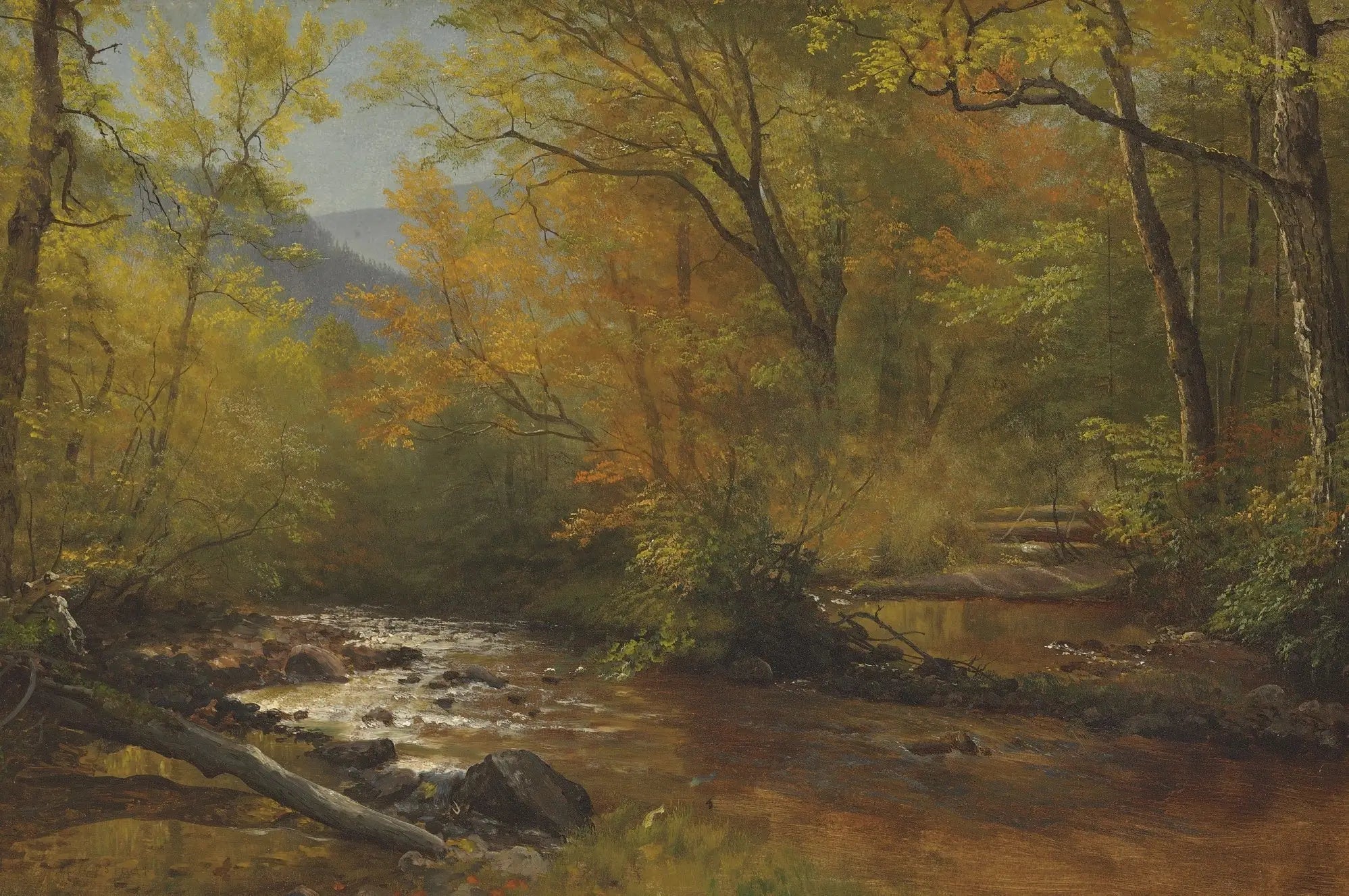 Ruisseau dans les bois - Albert Bierstadt - Alpha Reproduction