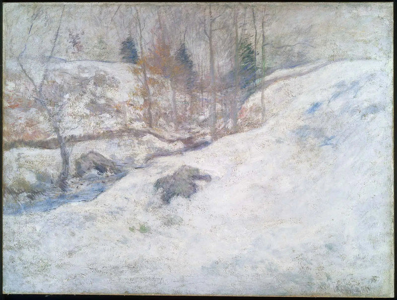 Vannløp om vinteren - John Henry Twachtman