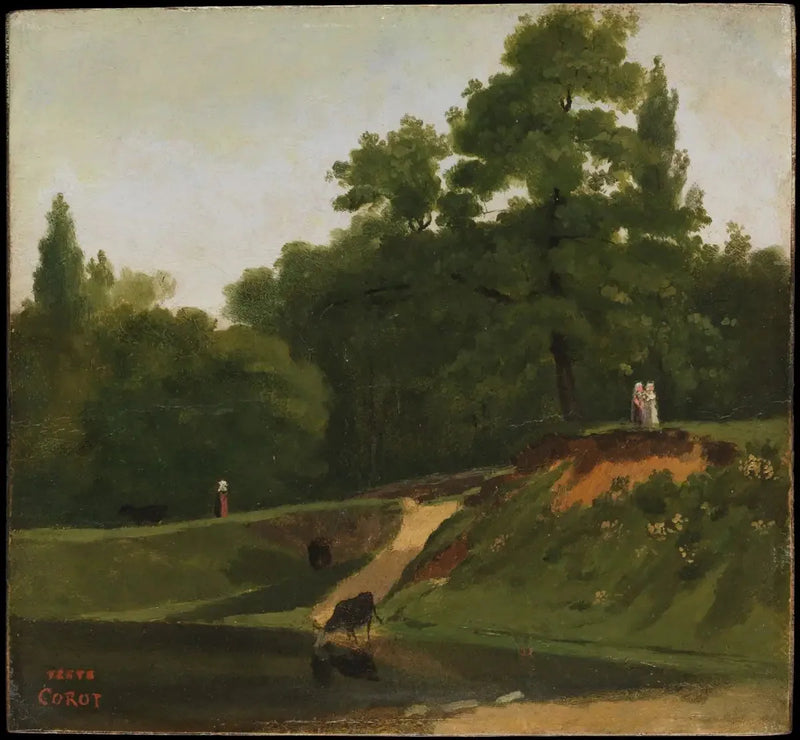 Bekke nær eiendommen til Corot, Ville d'Avray - Jean-Baptiste Camille Corot