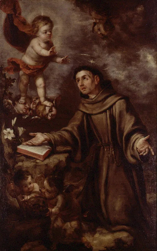 S. Antonius de Padoue og JesusbarnetSan Antonio de Padua og Jesusbarnet - Juan de Valdés Leal