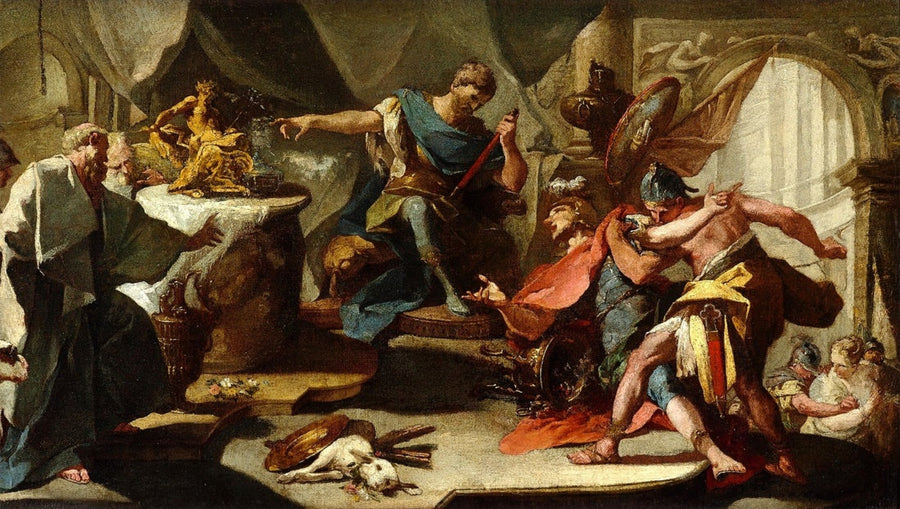 S. Eustache de Roméo nekter å ofre ofre til avguder - Giovanni Battista Pittoni
