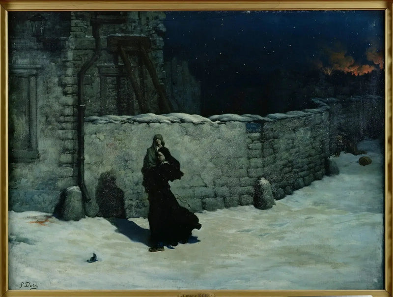 Søster av veldedighetsordenen som redder et barn. Episode fra beleiringen av Paris - Gustave Doré