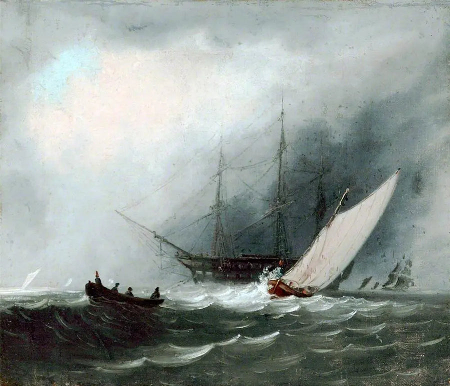 Seilskip (Krigsskip) - J. M. W. Turner