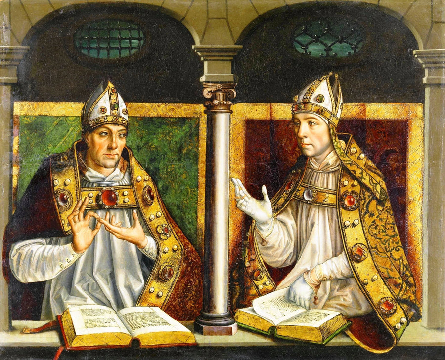 Saint Ambrosius og Saint Augustin - Pedro Berruguete