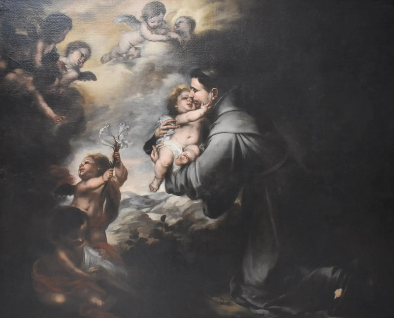 Saint Antoine de Padoue som tilber den lille Jesus - Bartolomé Esteban Murillo

Source:
Saint Antoine de Padoue adorant l'Enfant Jésus - Bartolomé Esteban Murillo