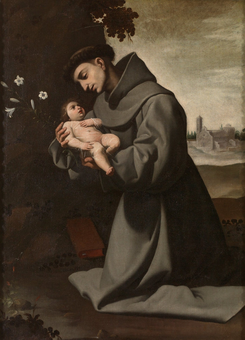 Saint Antoine de Padoue med Jesusbarnet - Francisco de Zurbarán