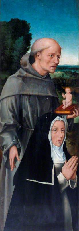 Saint Antoine de Padoue med en nonne - Gérard David