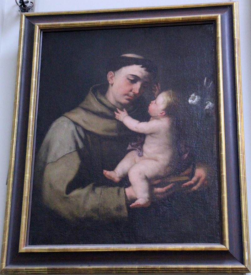 Saint Antoine de Padoue og Jesusbarnet - Luca Giordano