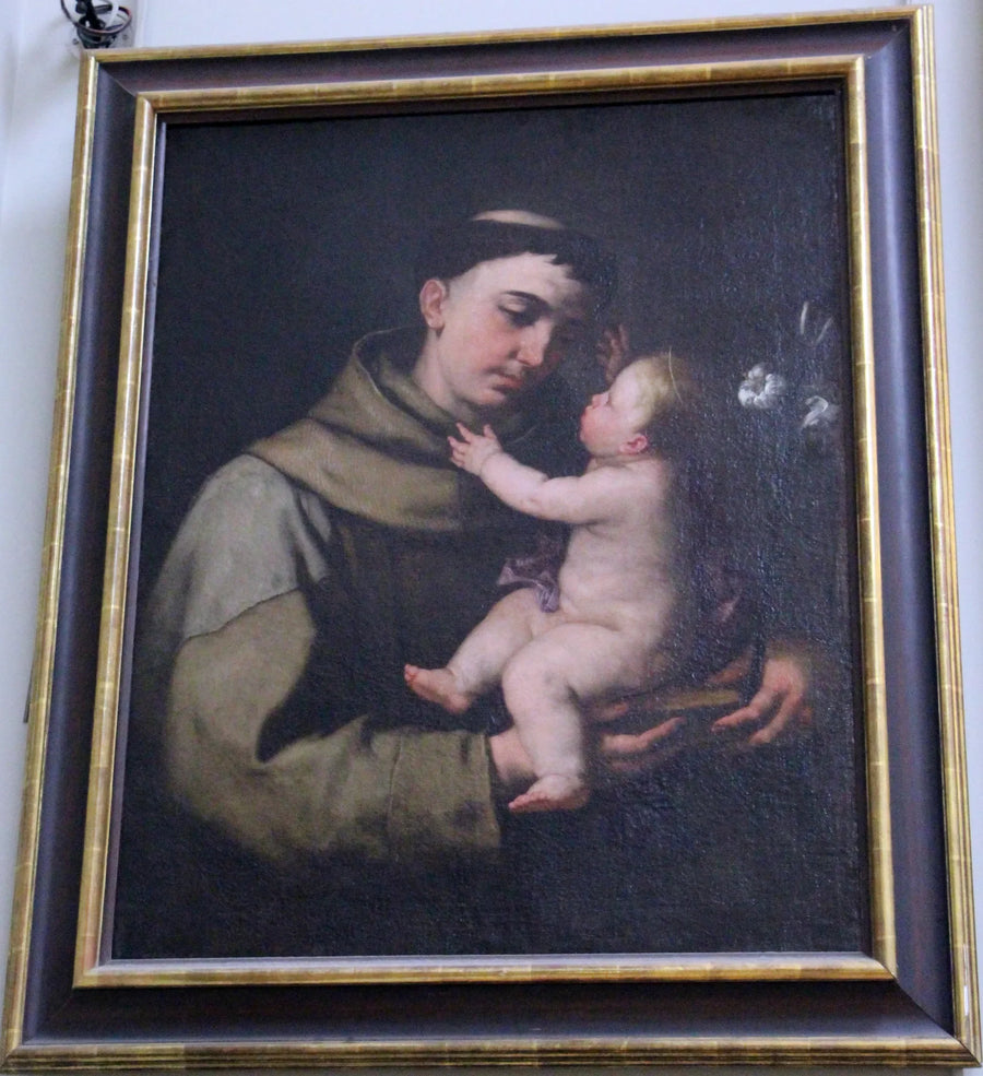Saint Antoine de Padoue og Jesusbarnet - Luca Giordano