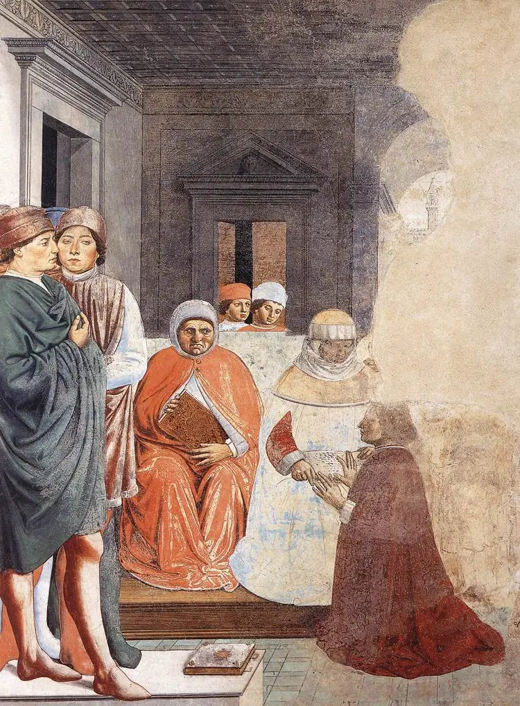 Saint Augustin ved Universitetet i Karthago (scene 2, nordvegg) - Benozzo Gozzoli