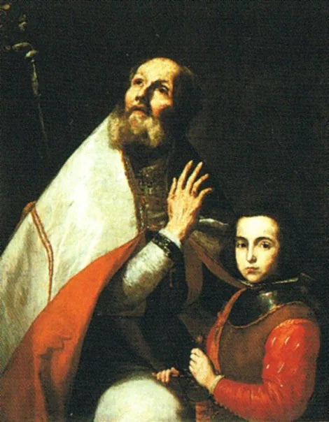 Saint Augustin med en gutt. - Jusepe de Ribera