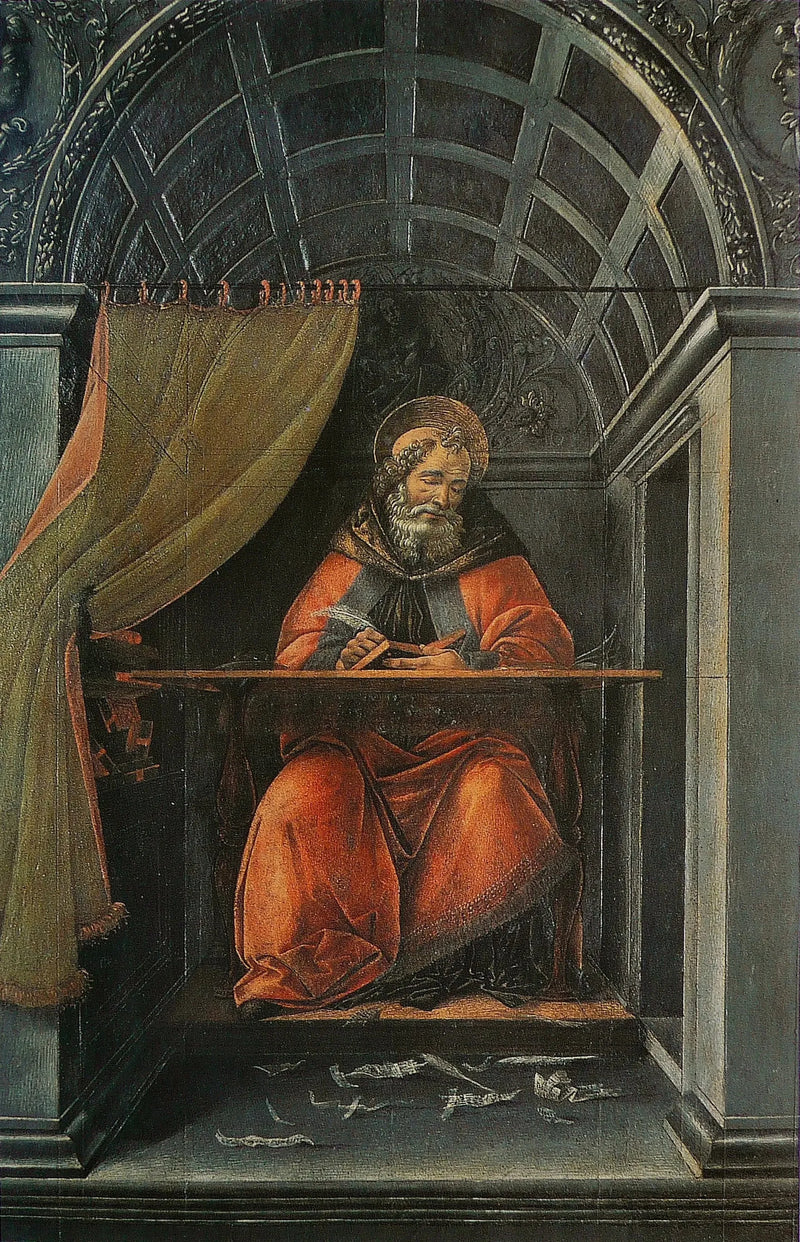 Saint Augustin i sitt arbeidskammer - Sandro Botticelli