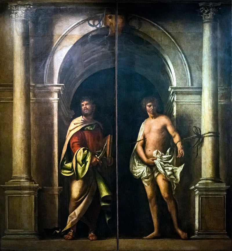 Saint Barthélemy og Saint Sébastien - Sebastiano del Piombo