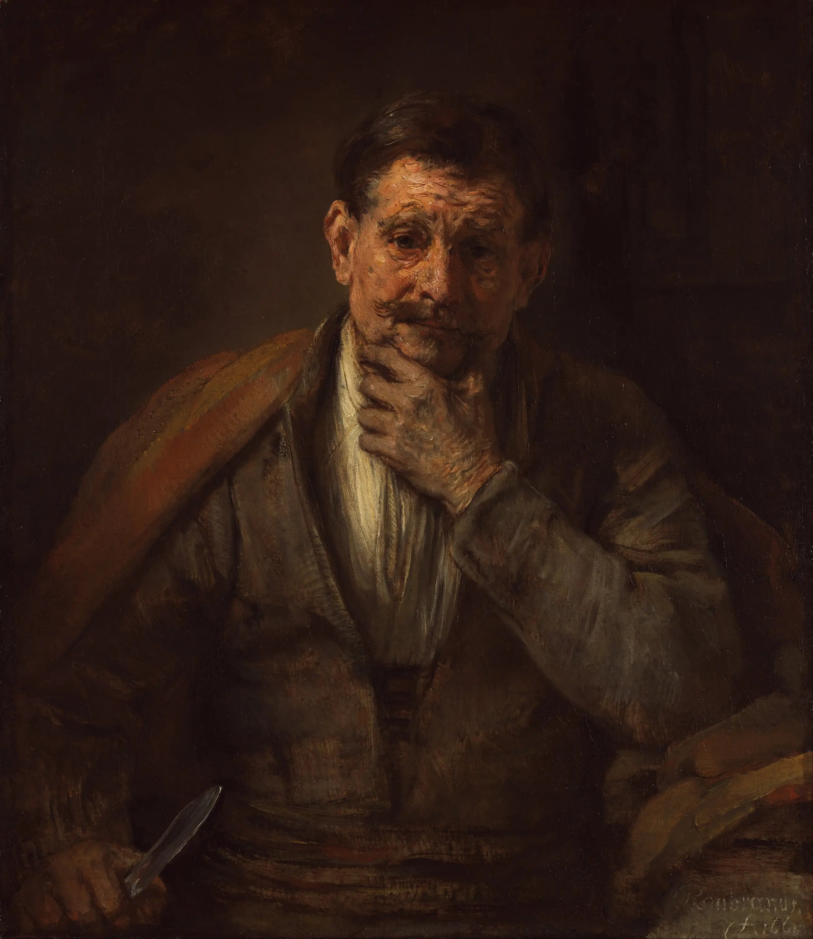 Saint-Barthélemy - Rembrandt image 1 copie peinte à la main à l’huile