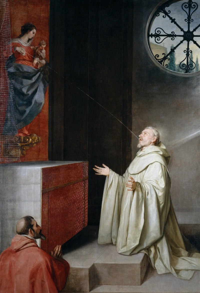 Saint Bernard og Jomfruen - Alonso Cano