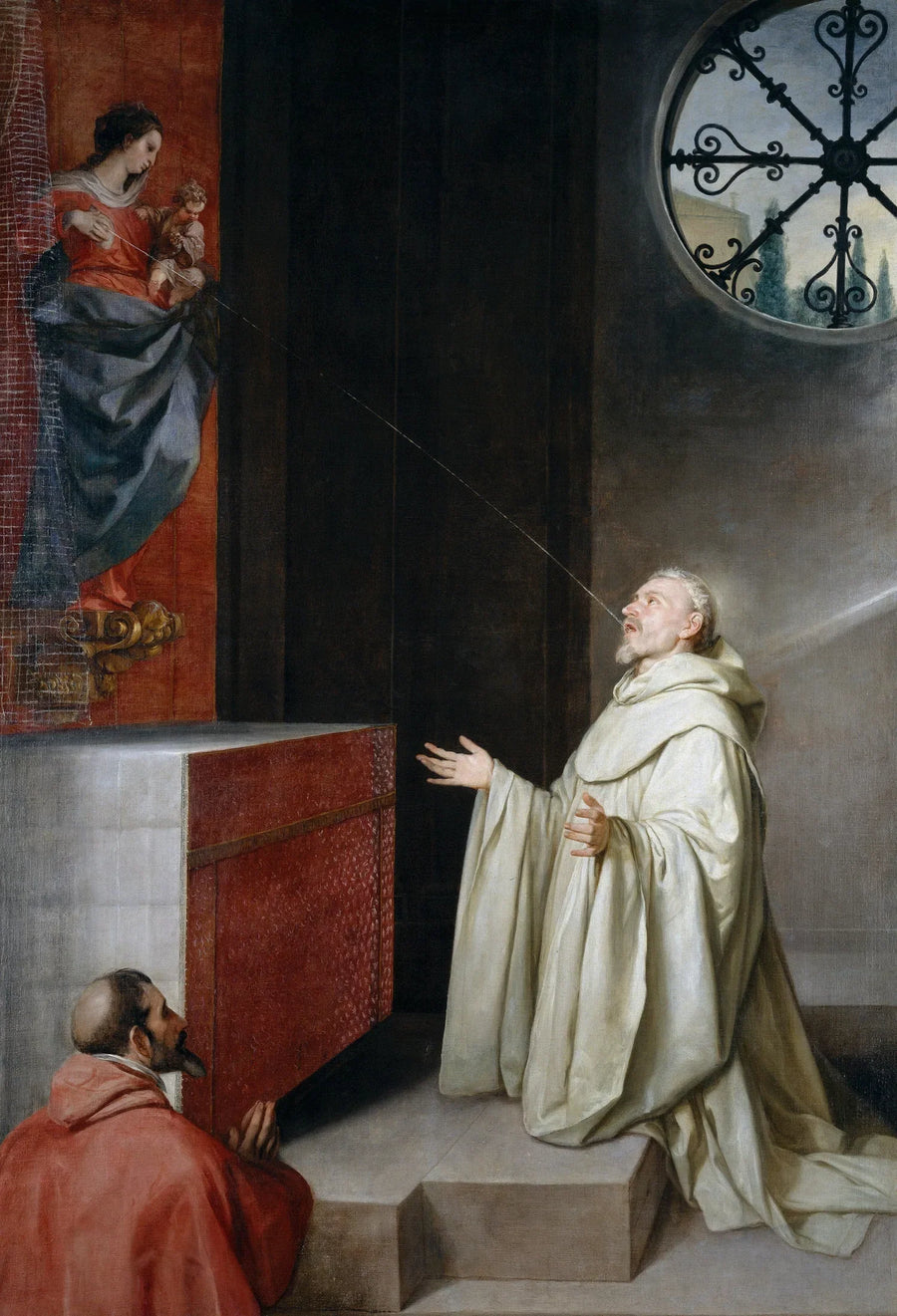 Saint Bernard og Jomfruen - Alonso Cano