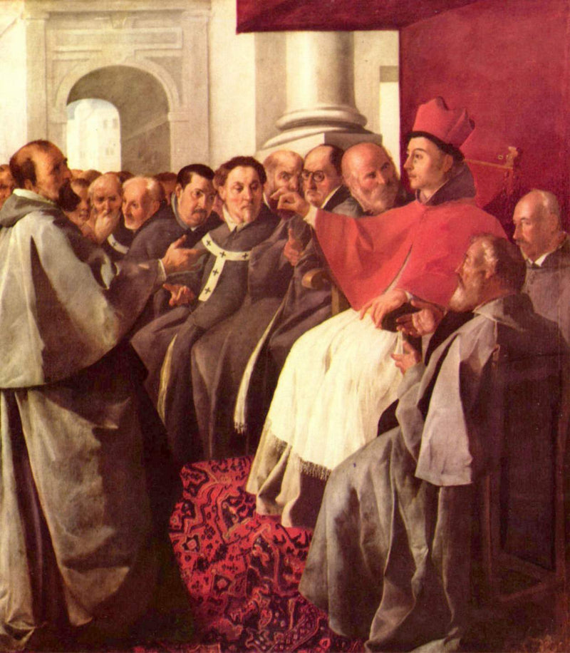 Saint Bonaventura ved Lyon-konsiletet - Francisco de Zurbarán