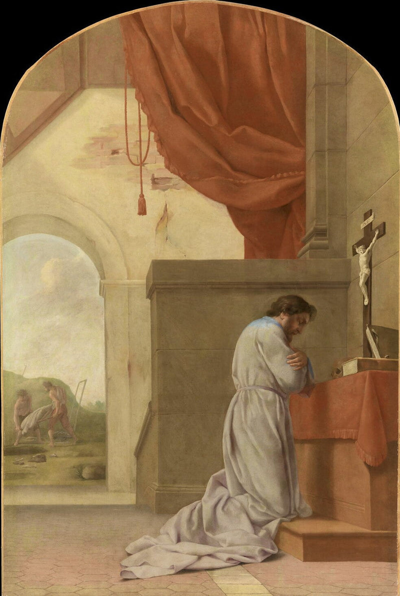 Saint Bruno i bønn - Eustache Le Sueur