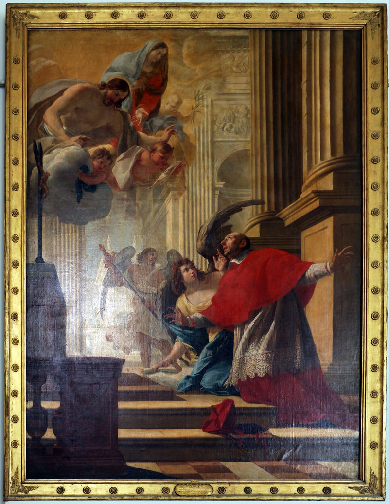 Saint Charles Borromée som ber for pestofrene i Milano - Simon Vouet