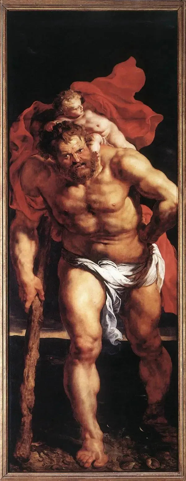 Saint Christophe (utvendig venstre dør) - Peter Paul Rubens