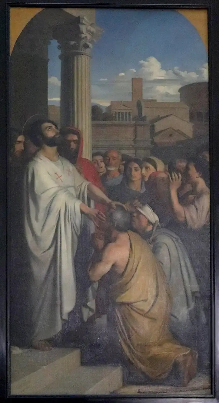 Saint Clair helbreder de blinde - Hippolyte Flandrin