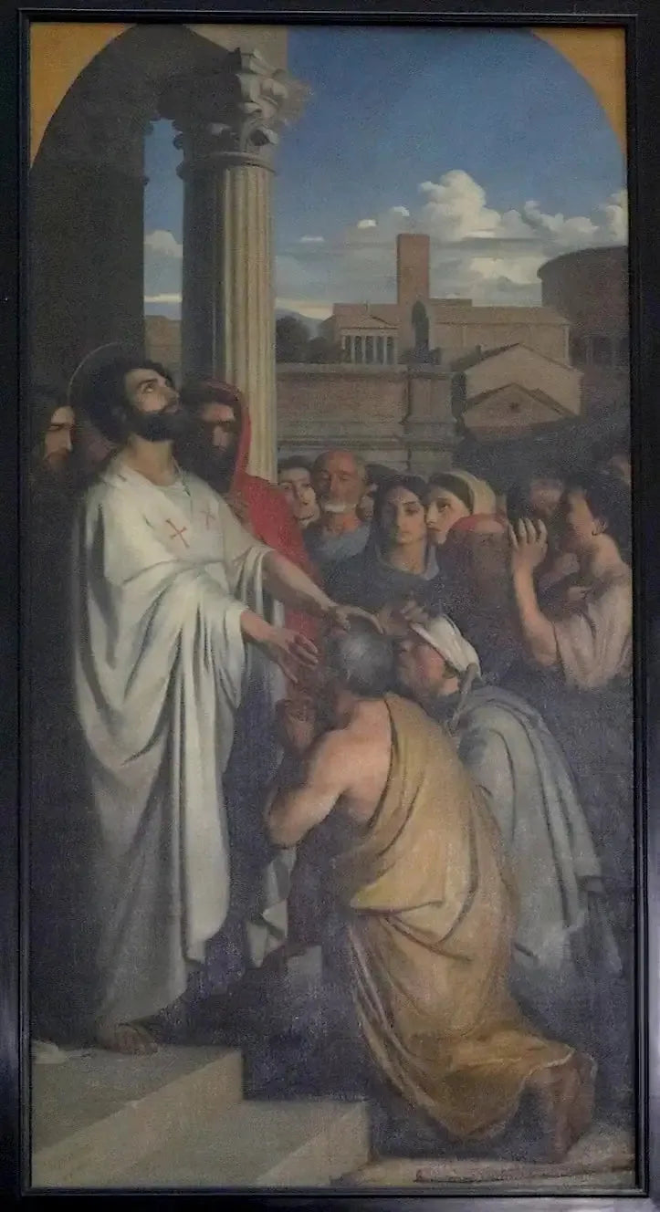 Saint Clair helbreder de blinde - Hippolyte Flandrin