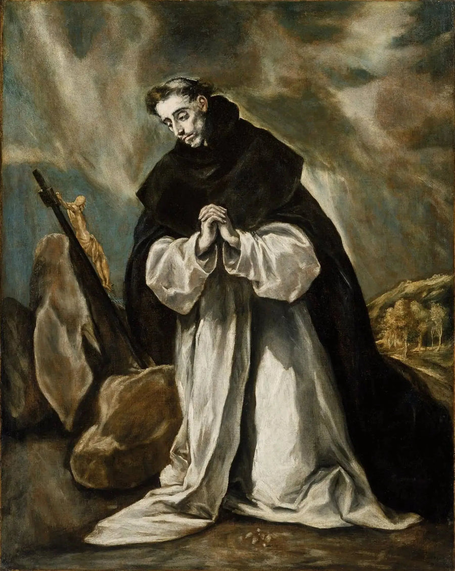 Saint Dominique i bønn - El Greco