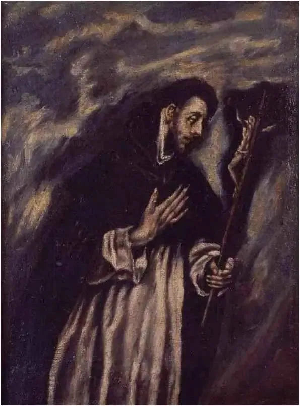 Saint Dominique i bønn - El Greco