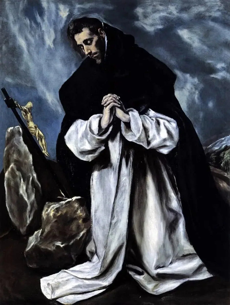 Saint Dominique i bønn - El Greco