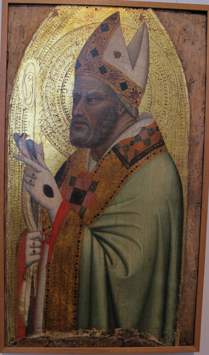 Saint biskop med en tornirisk - Bernardo Daddi