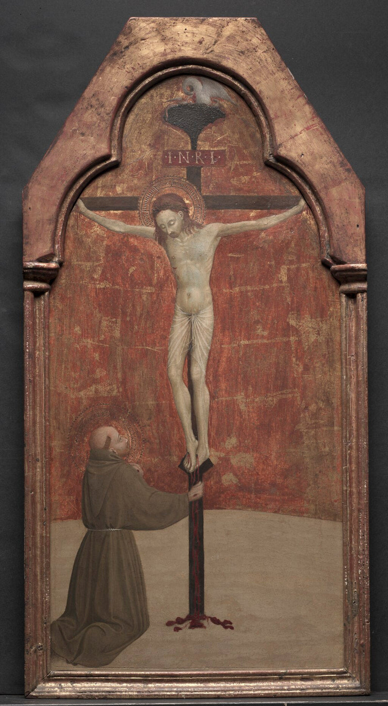 Saint François knelende foran korset - Stefano di Giovanni (Sassetta)
