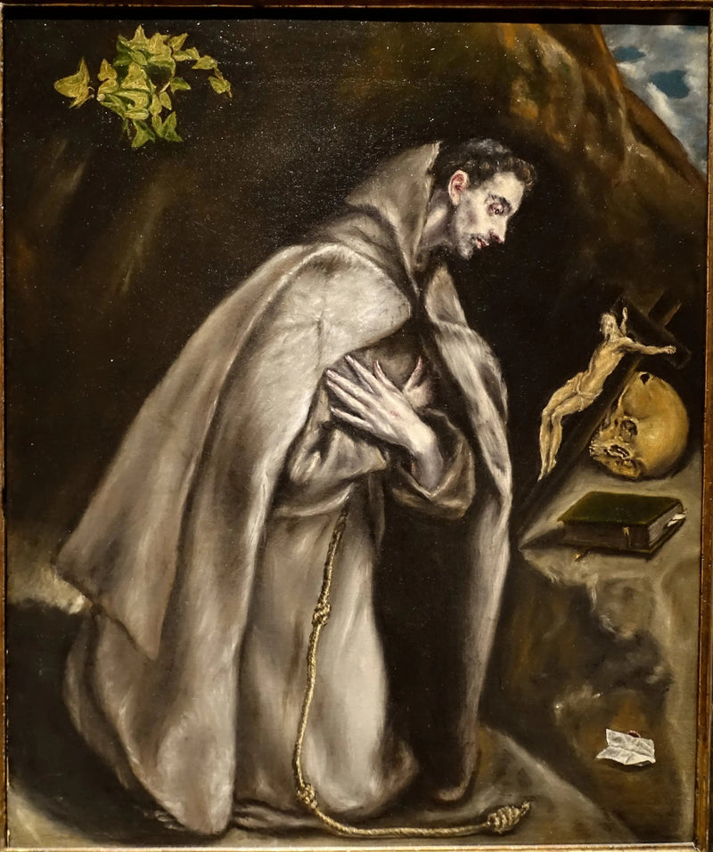 Saint François knelende i meditasjon - El Greco
