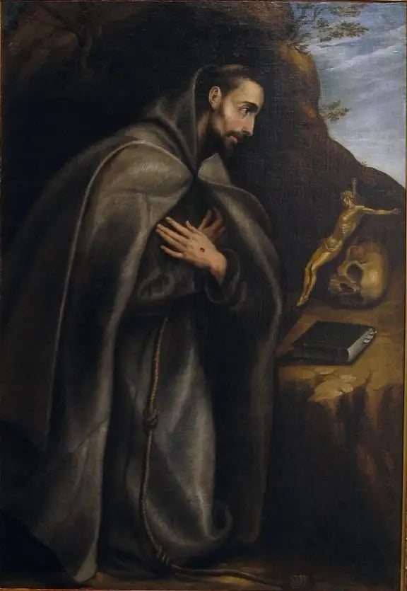 Saint François knelende i meditasjon - El Greco