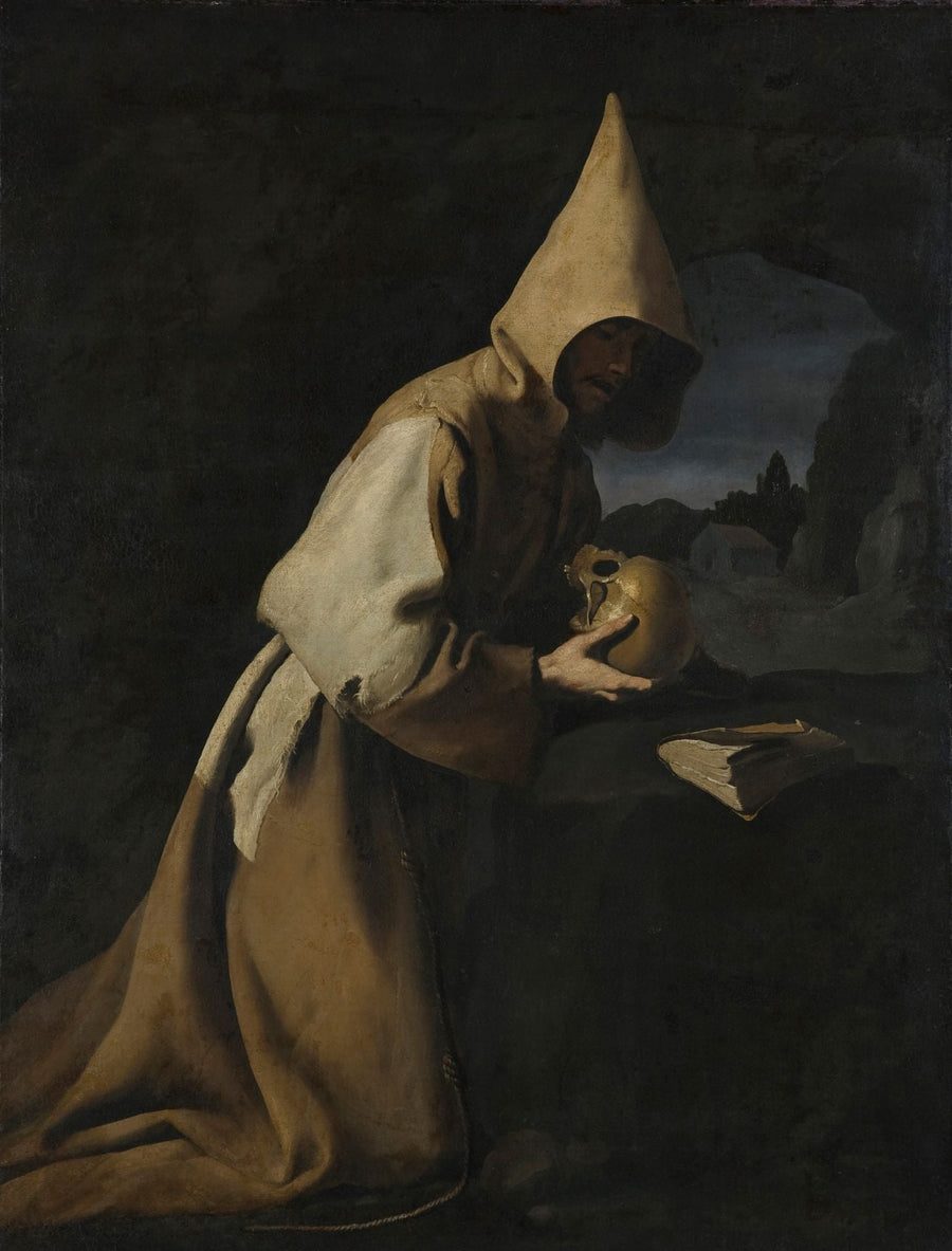 Saint François på kne i meditasjon - Francisco de Zurbarán