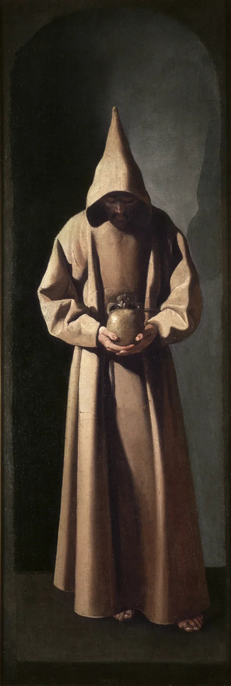 Saint François som kontemplerer en hodeskalle - Francisco de Zurbarán