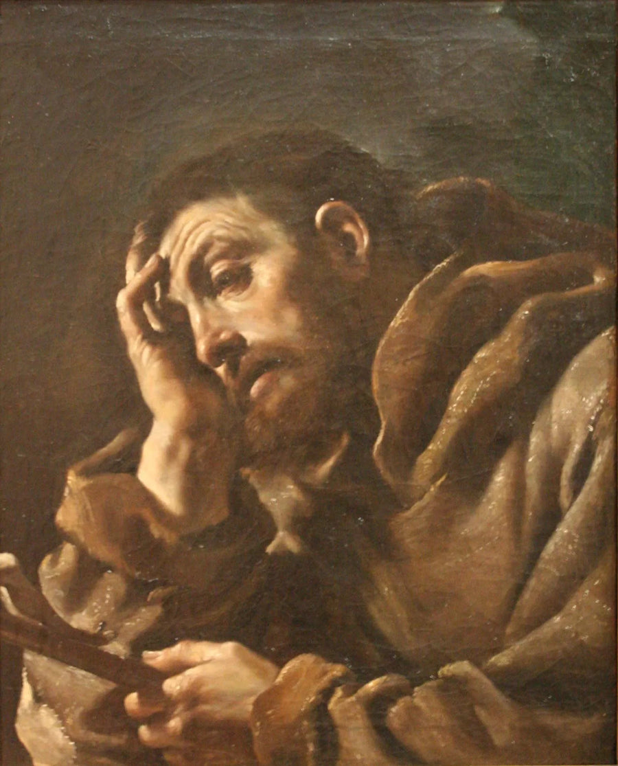 Saint Frans av Assisi i meditasjon - Guercino