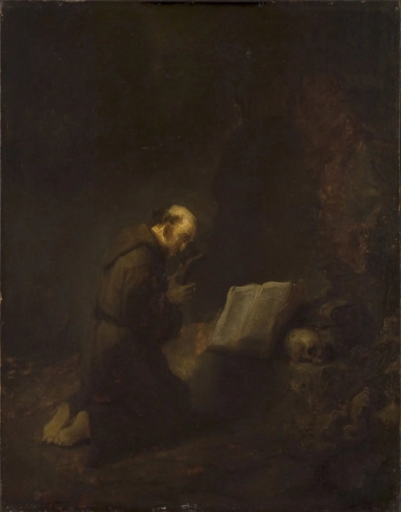 St. Frans av Assisi i bønn - Rembrandt