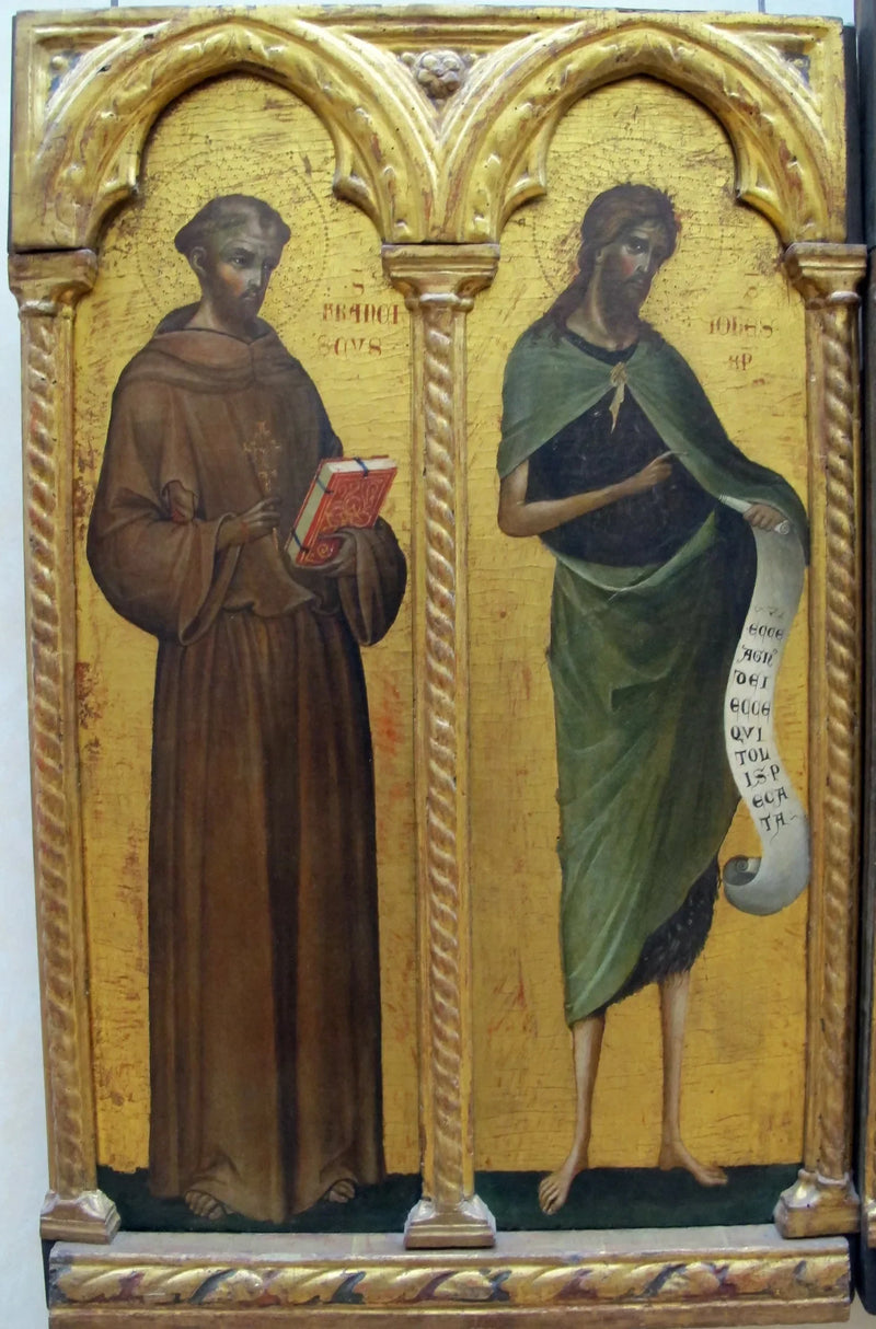 Saint Frans av Assisi og Saint Johannes Døperen - Paolo Veneziano