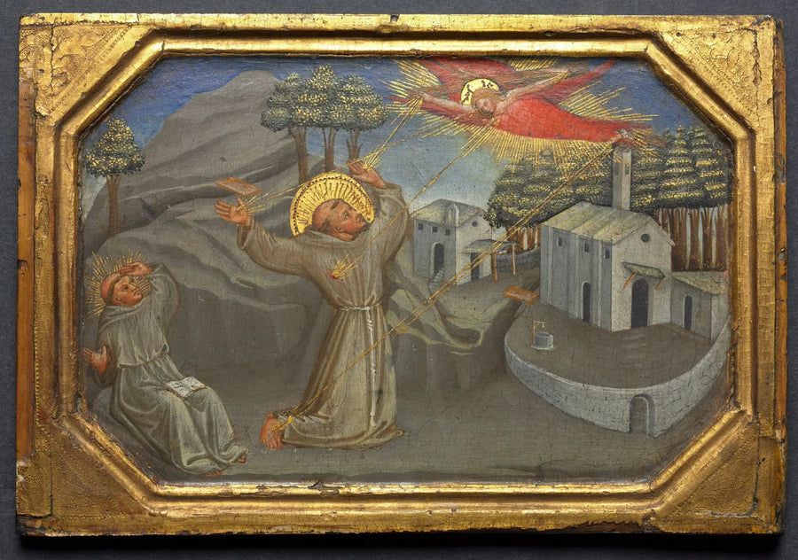 Saint François d'Assise mottar stigmata - Bicci di Lorenzo