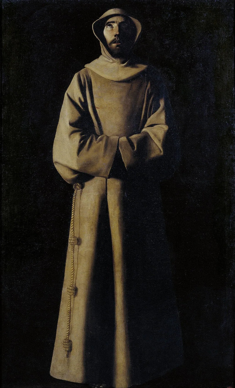 Saint Frans av Assisi ifølge pave Nikolaus V's visjon - Francisco de Zurbarán