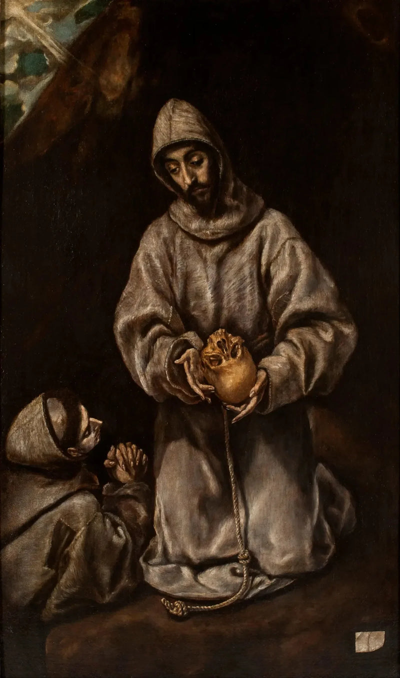 Saint François et frère Léon mediterer over døden - El Greco