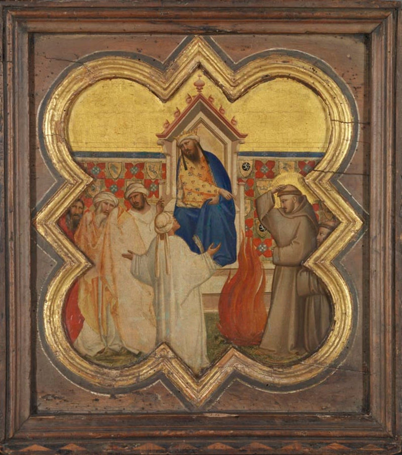 Saint François og prøvelsen av ilden foran sultan - Taddeo Gaddi