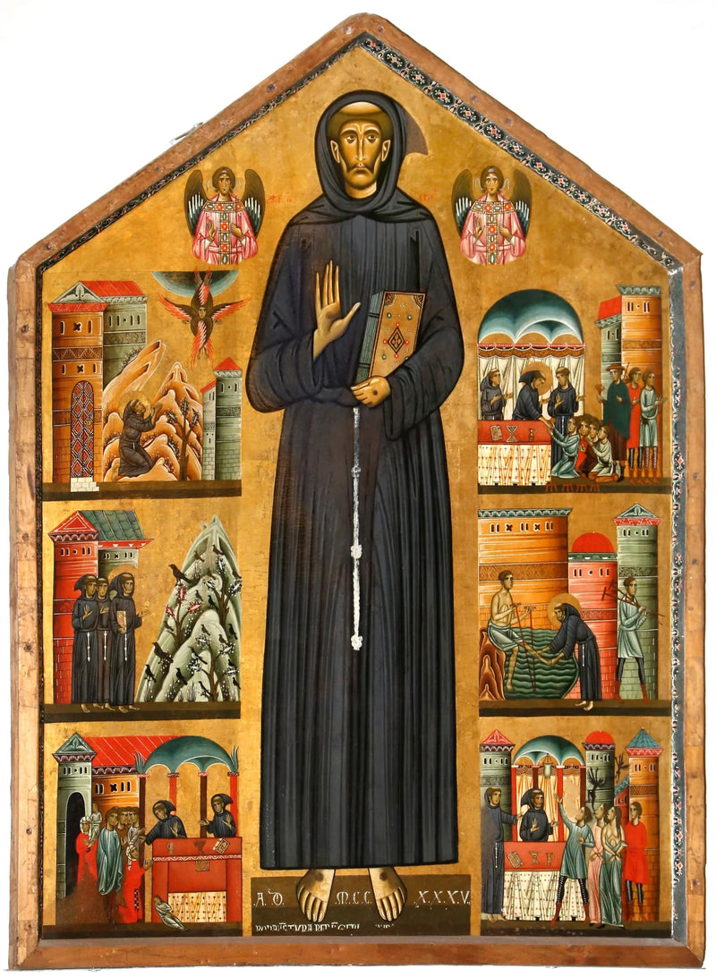 Saint François og seks scener fra hans liv - Bonaventura Berlinghieri
