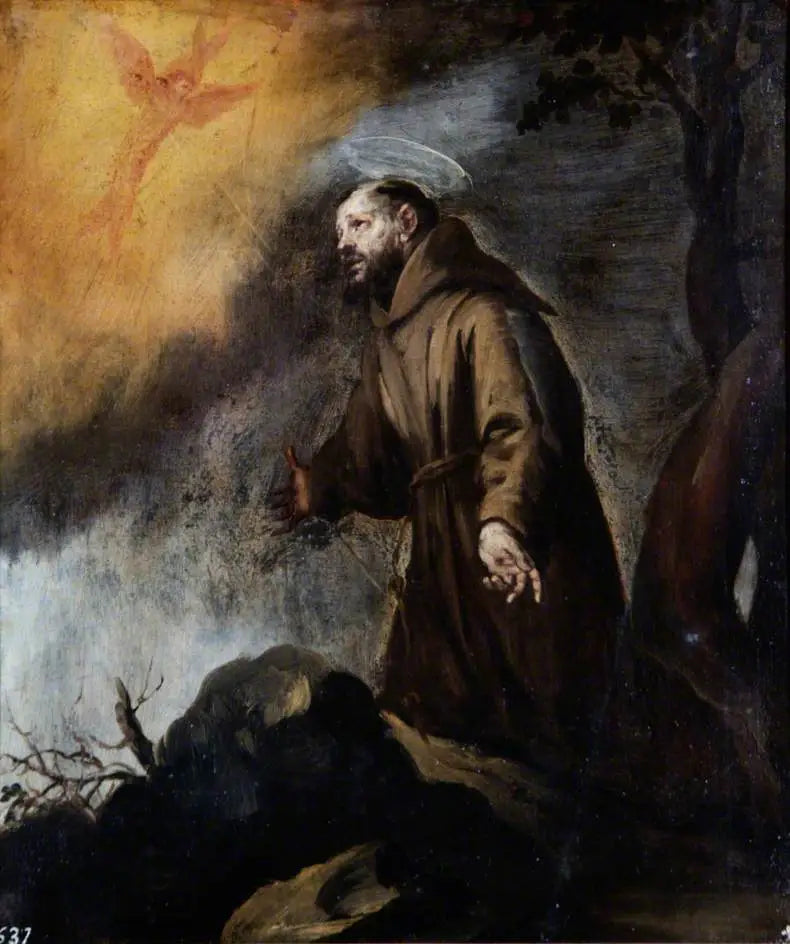 Saint François mottar stigmata - Bartolomé Esteban Murillo

Source:
Saint François recevant les stigmates - Bartolomé Esteban Murillo